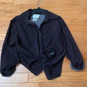 Striped Button-Up Blouse